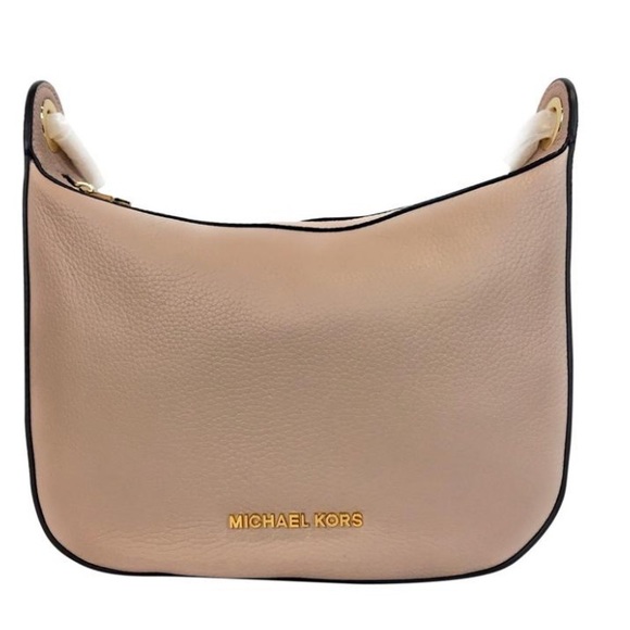 Two Section Zip Top Leather Crossbody Bag Chestnut: K-45 main image 0